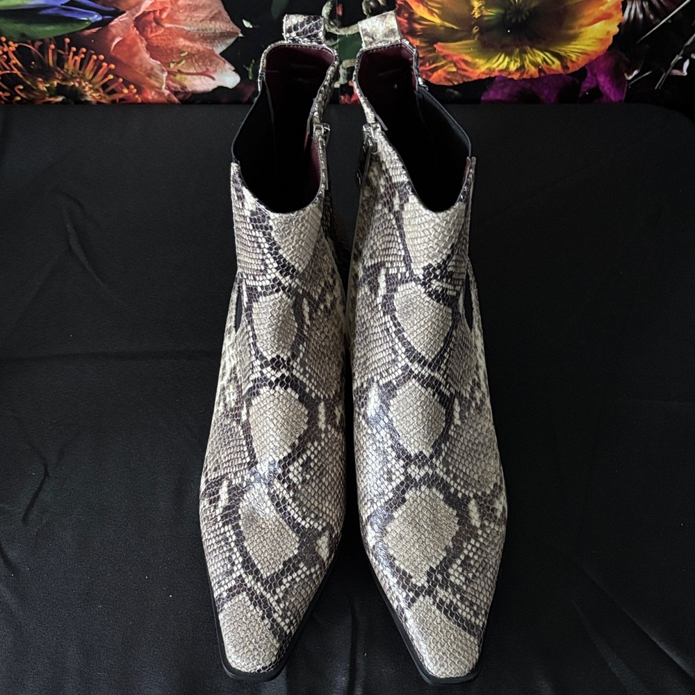 SARTO By Franco Sarto Snake Print Ankle Boots